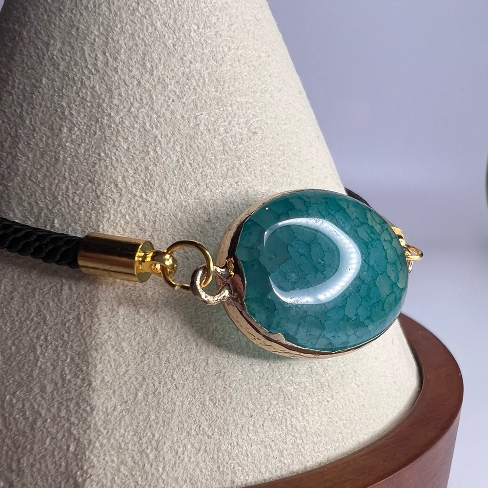Adjustable blue stone bracelet